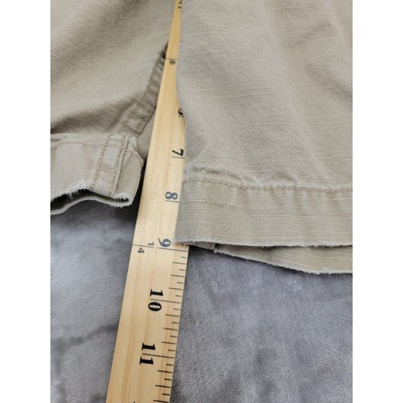 Levis Shorts Mens 38 Beige Vintage Silvertab‎ Canvas Work Wear - Picture 3 of 6